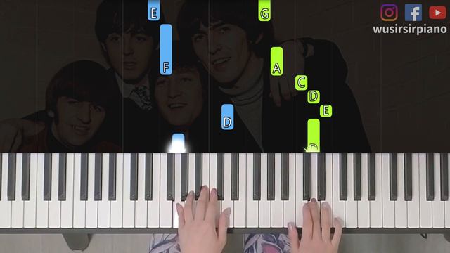 「鋼琴教學」聽了心情會好起來的經典英文金曲! | Let it be (初階版) | The Beatles | Piano Cover смотреть онлайн