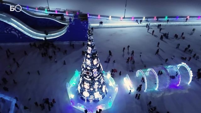 Новогодняя Казань с высоты птичьего полета смотреть онлайн