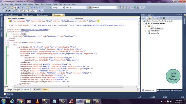 CSS Not Working in Asp.net смотреть онлайн