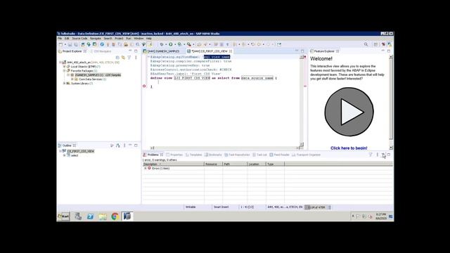 Video 2 - HANA Studio Intro, Simple CDS Views, Access in SE38 & SE11 смотреть онлайн