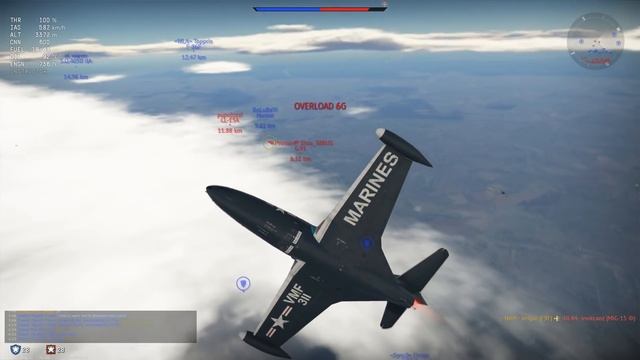 War Thunder Realistic: F9F-2 Panther [Reborn at 8.0!] смотреть онлайн