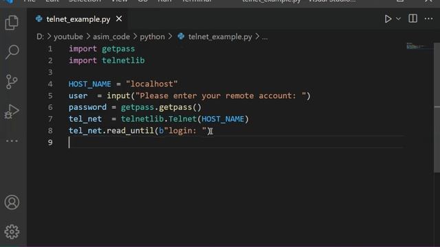 Python Telnet смотреть онлайн