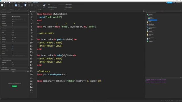 Everything about Tables - Roblox Studio смотреть онлайн