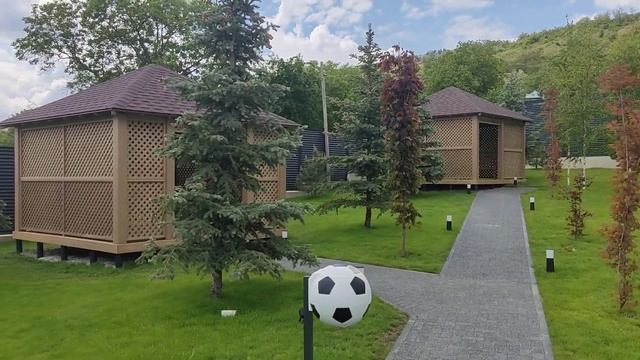 Беседка в отделке ,,Прошлогодняя трава" специально для базы Side River Moldova. смотреть онлайн