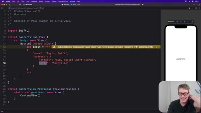 iOS 15: Working with hierarchical Codable data – Moonshot SwiftUI Tutorial 4/11 смотреть онлайн
