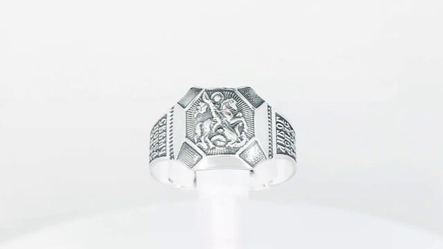 Печатка "Св. Георгий Победоносец", серебро 925, Арт-10051 смотреть онлайн