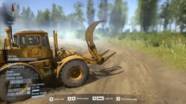Spintires: MudRunner - CASE IH Tractor Fails To Drive Up A Steep Uphill смотреть онлайн