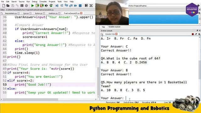 Prashna : Quiz Game Design using Python смотреть онлайн