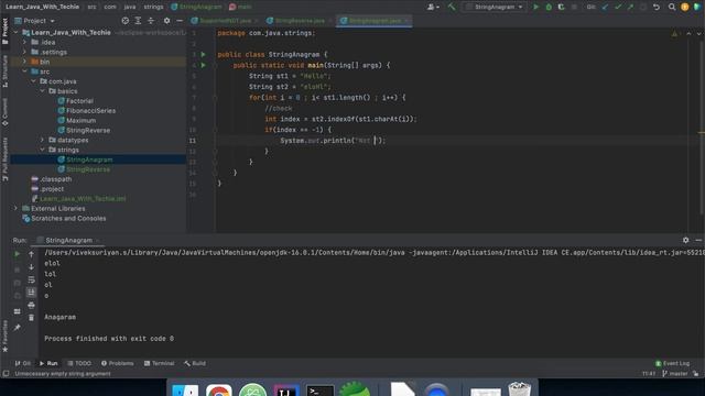 Java - String Anagram Interview question смотреть онлайн