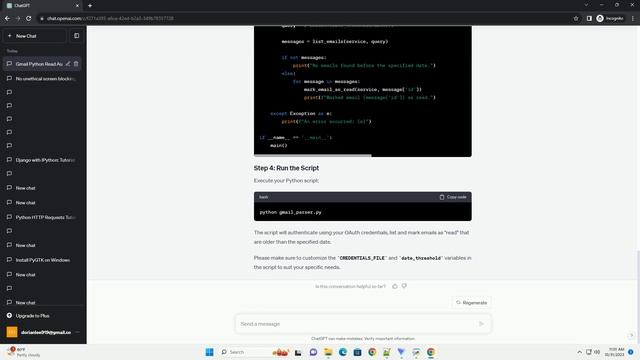 Parse Gmail with Python and mark all older than date as read смотреть онлайн