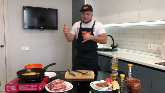 Свиная отбивная с драниками рецепт от Ждандера смотреть онлайн