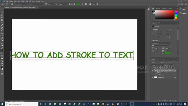 how to add stroke to text in Photoshop 2020 | Windows 10 Tutorial смотреть онлайн