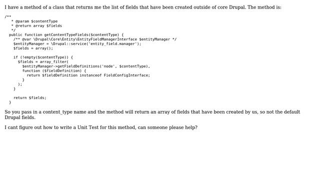 Drupal: PHPUnit test complex method that use drupal service within it смотреть онлайн