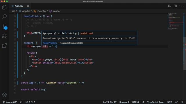 TypeScript + React #3 Типизация классовых компоненты (Typing of Class Components) смотреть онлайн