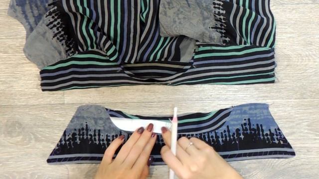 Платье рубашка 2. Воротник с частичной стойкой. Выворотный шов. смотреть онлайн