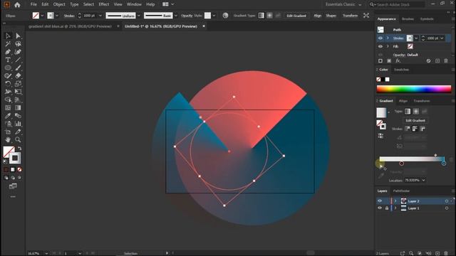 How to create conical or angle gradient in illustrator смотреть онлайн