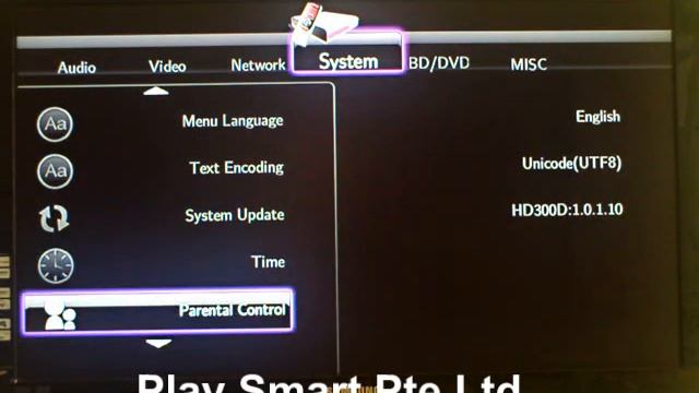 HiMedia HD300D 1080P High-Definition Internet DVD Player Video Review - Part 5: Setup Screen смотреть онлайн