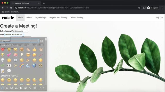 Demonstration of Creating a Meeting (Mod 2 App- Coterie ) смотреть онлайн