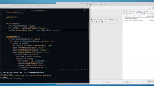 Change base64 image to image URL in Quill with angular 8