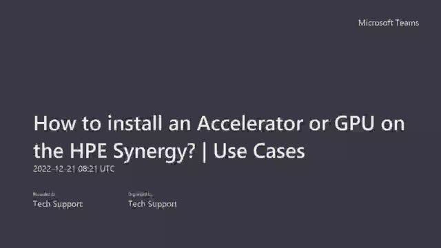 How to install an Accelerator or GPU on the HPE Synergy? VMware + Nvidia AI-Ready Platform use case смотреть онлайн