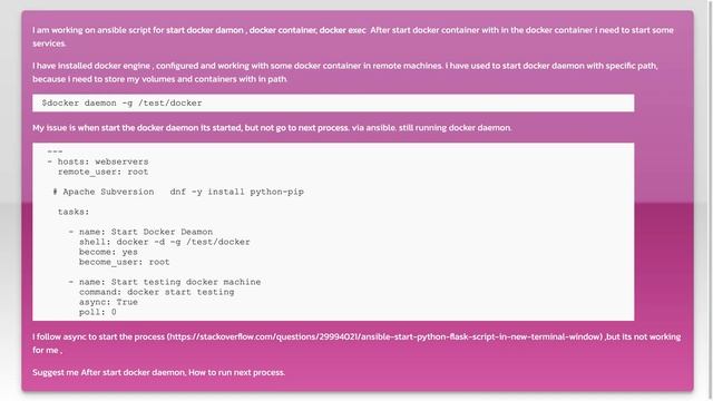 docker daemon start using ansible смотреть онлайн