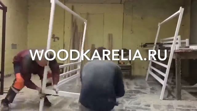 кроватка - домики ( процесс покраски и сборки) смотреть онлайн