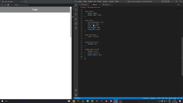 Menu responsivo simples HTML CSS e JAVASCRIPT. смотреть онлайн