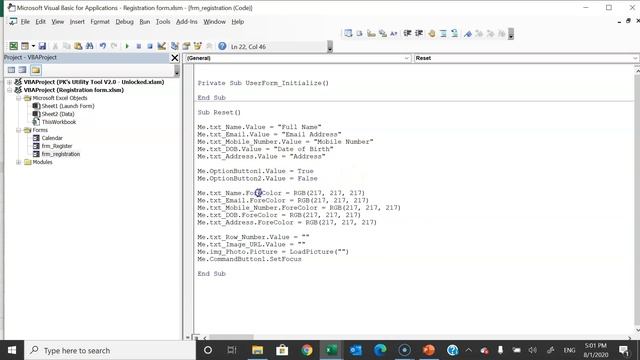 Beautiful Registration form with Picture in Excel VBA | Web form look смотреть онлайн