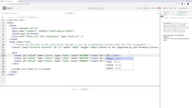 SEP I - Assignment for 6/9/20 - Drawing Tool смотреть онлайн