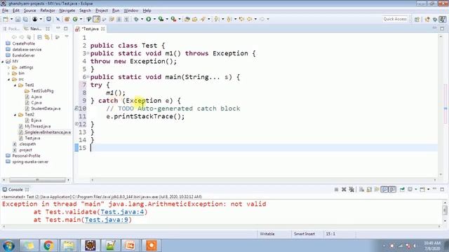 Exception Handlig in Java Part 4 смотреть онлайн