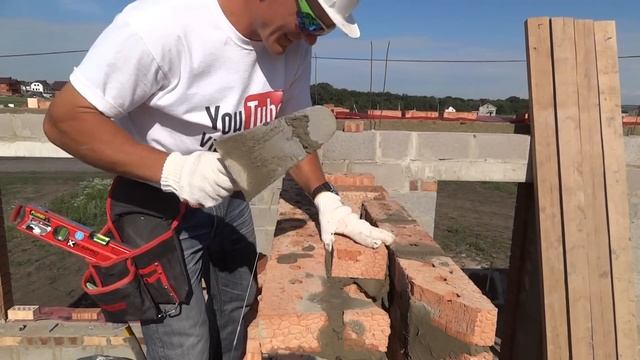 Урок №12.Кладка трубы.Как класть кирпичные трубы? смотреть онлайн