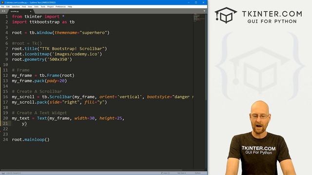 Scrollbars With TTKBootstrap - Tkinter TTKBootstrap 16
