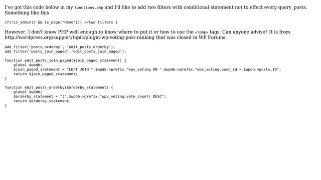 Wordpress: Using Conditional Statement in functions.php смотреть онлайн