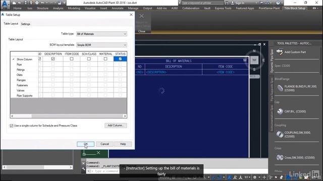 How to generate BOM in plant 3d Customize the bill of material Bill of Materials in AutoCAD Plant 3 смотреть онлайн