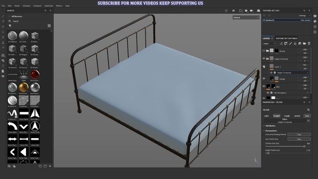 How to convert height map into Normal map in Substance painter - Center Pivot #3d #subscribe смотреть онлайн