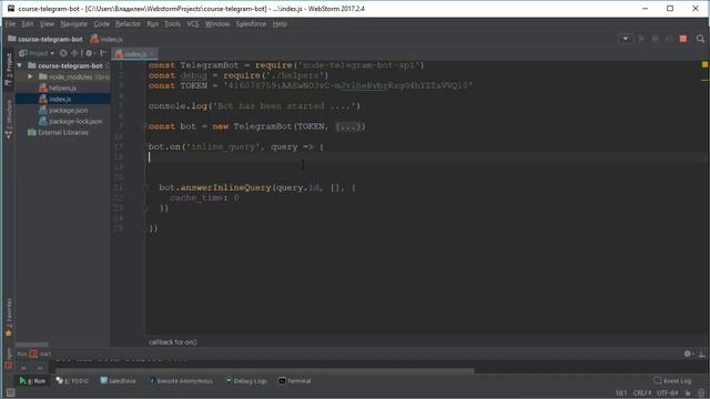 Создание Telegram бота на Node.js / #15 - Обработка инлайн запросов