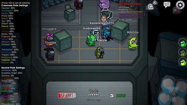 Among Us isn't for kids anymore - Modded Among Us All the Roles Funny Moments смотреть онлайн