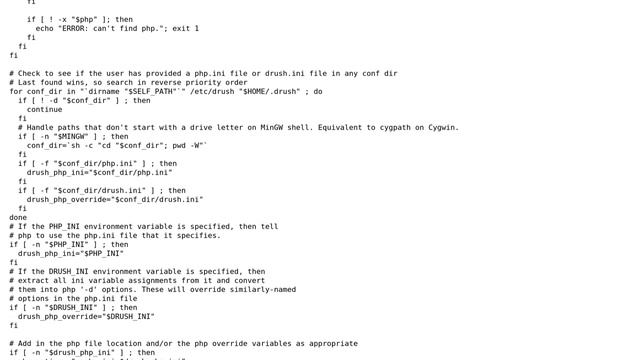 Drupal: Drush does not run command, but prints the php script смотреть онлайн