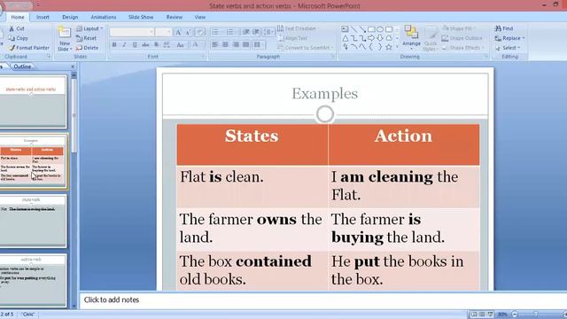 The State Verb and Action Verb смотреть онлайн
