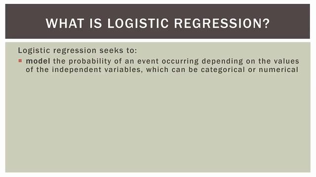 Statistics 101: Logistic Regression, An Introduction смотреть онлайн