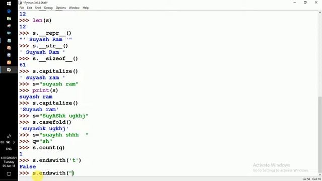 Lec 002 Python 35+ Strings functions with examples смотреть онлайн