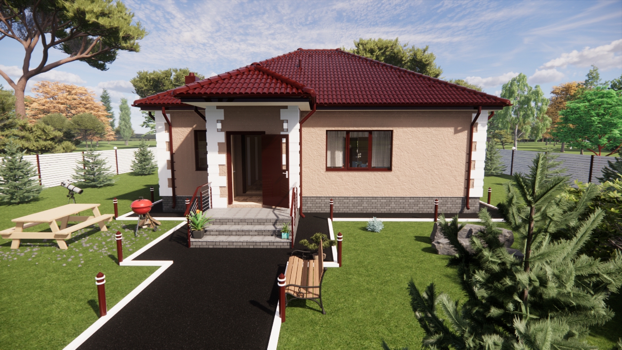 Проект одноэтажного дома S=86 м2
#Проектированиедомов смотреть онлайн