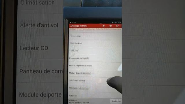 Launch X431 Activation  Auxiliaire Poste Radio Citroën C4