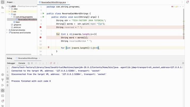 Program-16|| Reverse each word’s characters in string|| JAVA ||Tutorial || Interview Question смотреть онлайн