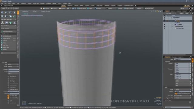 9. MODO-1 - Курс моделирования - Extrude, Bevel, Slice | Modo - Basic Tools