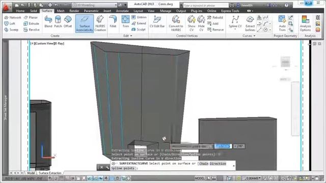 AutoCAD 2013 - Извлечение кривых из поверхностей смотреть онлайн