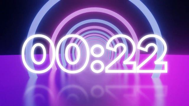 1 Minute Countdown Timer - Neon 🧬️ with Electronic Dance Music [EDM] (4K UHD) смотреть онлайн