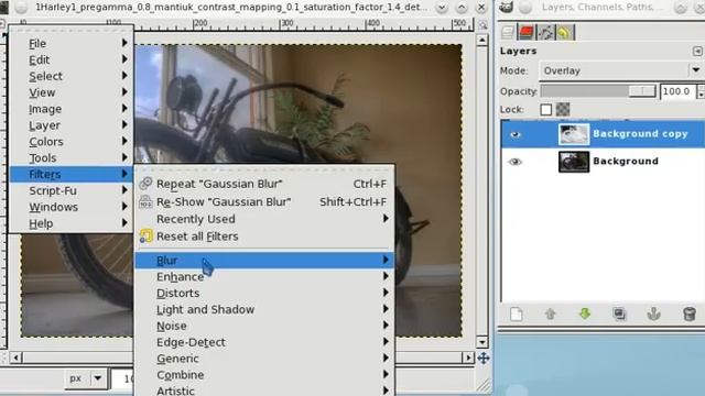 Using Gimp Overlay layers to fix extreme contrast. смотреть онлайн