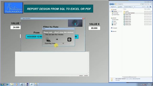 WINCC Report Designing by logging values in MS SQL and exporting in Excel or in PDF смотреть онлайн