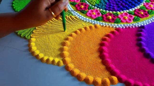 #1781 Satisfying Video | Diwali Rangoli Designs | Navratri Rangoli Design | Sand Art